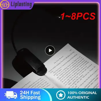  1 ~ 8PCS гореща продажба черен клип-на 2 двойни ръце 4 LED гъвкава книга музика стойка светлина лампа китара части & аксесоари