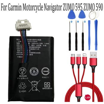 100% нова 1880-2000mAh 361-00077-00 361-00077-10 батерия за Garmin Motorcycle Navigator ZUMO 595 ZUMO 590 + USB кабел + инструментариум