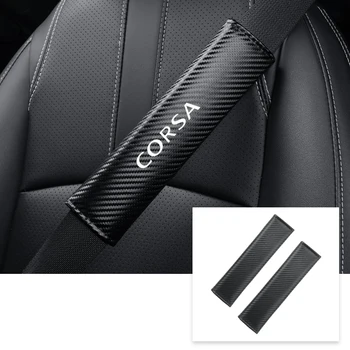 2 бр. Авто кола предпазен колан въглеродни влакна раменни подложки FIT за Opel Corsa F C D E X01 X15 S07 2022 2021 2020 2019 2018 2001-2022