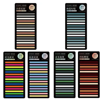 6 Комплекти цветни лепкави раздели Декоративни ленти за четене Четене на отметки Ленти за четене Раздели