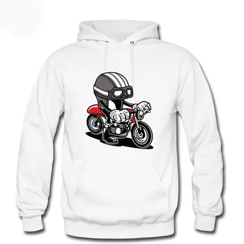 Black Cafe Racer Biker Motorbike Racing Moto Speed Racer Мотоциклет Мъжки суичъри Мъжки качулки Пуловер Дрехи Hoodie