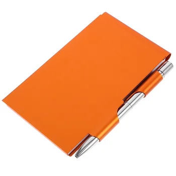 Clamshell бележник стилен метален държач многоцветен мини джобен бележник малка хартия преносим офис сълзотворен бележник с писалка