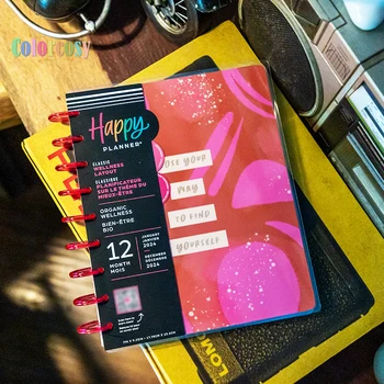 Colorful B5 Notebook 2024 Годишният дневен ред на Happy Planner, идеален за поставяне на цели, управление на времето и производителност