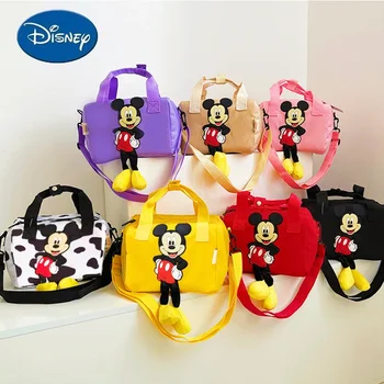 Disney Мики Маус момиче Детски Little Fang -образни раменни пратеници просветени мини чанта карикатура многоцветна чанта