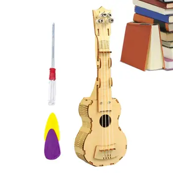 DIY китарен комплект дървени укулеле китара изграждане комплект класически инструмент и укулеле музикална играчка изграждане на свой собствен училищен празник