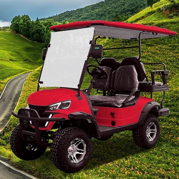 GC Нов дизайн 2 + 2 местна алуминиева рамка 48V / 60V / 72V оловно-киселинна / литиева батерия Електрическа количка за голф