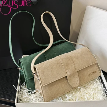 Gusure велур кожа тенденция женски подмишниците чанта луксозен дизайнер рамо crossbody чанти за жени мода чанта клапа чанти