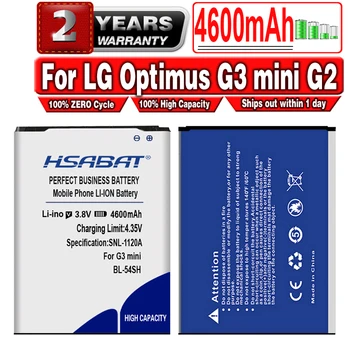 HSABAT 4600mAh BL-54SH Батерия за LG Optimus G3 мини G2 батерия D725 D722 D728 D729 D22 F300 L90 F260 D410 P698 F320 g3s мини