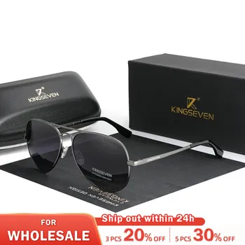 KINGSEVEN Мъже Реколта алуминиеви слънчеви очила 2023 Нов класически поляризиран UV400 огледало мъжки слънчеви очила жени шофиране очила за мъже