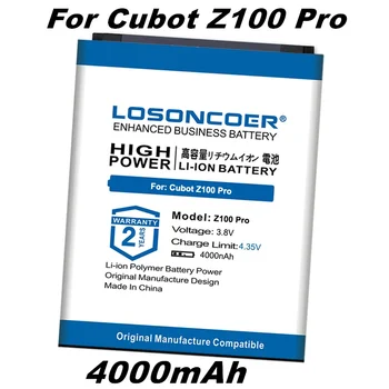 LOSONCOER Z100 Pro Z100Pro батерия за мобилен телефон Cubot Z100 Pro батерии за смарт телефони 4000mAh