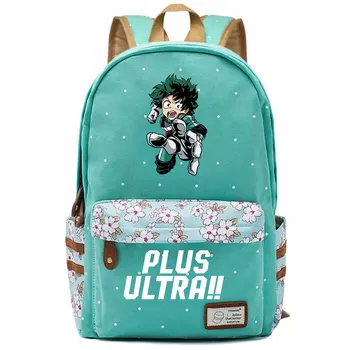 New Cute Anime My Hero Academia Prints Boys Girl Kids Book Bags Women Flower Laptop Travel Backpack Canvas Men Bagpack Schoolbag