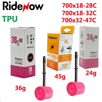 RideNow TPU Вътрешна тръба за пътни велосипеди 700x18C 23C 25C 28C 32C 35 37 40 47C гума 45/65/85mm Френски клапан MTB Bike 29x1.5 1.75 1.9