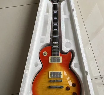 Send in 5 days Flame Maple Top Les Standard LP Paul Electric Guitar на склад BFDBGSFJKLDG
