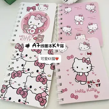 Simple Ins Style Kuromi My Melody Cinnamoroll A7 Coil Book Cartoon Notepad Portable Mini Notebook Student Stationery Търговия на едро