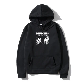Sweatshir Deftones Връхни дрехи Сфинкс Ca Eyes Лого на обложката на албума Официален мъжки черен