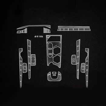 TPU филм за Geely Азкара Атлас Emgrand X7 Sport 2023 Стикери за интериора на автомобила Централна конзола Предавка Навигация Табло за управление Панел на вратата