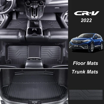 Гумени стелки за кола Комплект за Honda CRV 2022 Водоустойчив дропшипинг център Интериорни аксесоари Килими Килими Високо качество