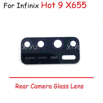 За Infinix Hot 5 X559 X559F X559C / Hot 9 X655 X655C X655D задна задна камера обектив стъклен капак с лепило стикер ремонт части