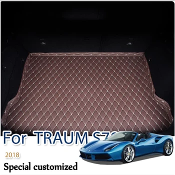 За TRAUM S70 2018 7 места Висок ръб стайлинг кола задна багажник мат кожа анти-мръсни единична защита килим капак подложка