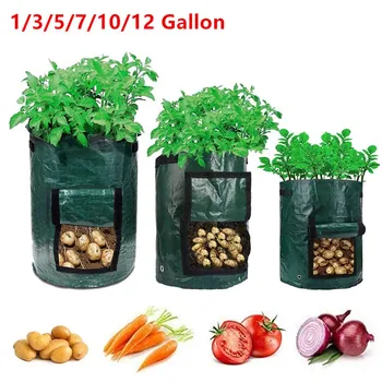 Картофени торбички за отглеждане PE зеленчукова плантаторска чанта DIY Братска външна градина Доматен морков Veget засаждане саксии Градински инструменти