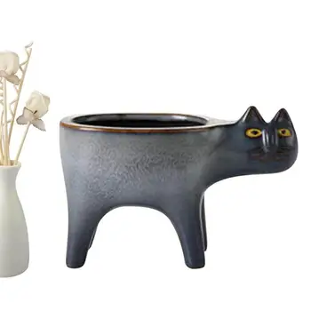 Керамична саксия за цветя Сладка котка форма градински саксии сочни плантатор растение контейнер Начало Desktop декор ваза за хол