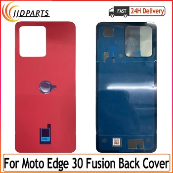 Ново за Motorola Moto Edge 30 Fusion обратно капак на батерията Корпус на задната врата Стъклен панел за Moto Edge 30 Fusion капак на батерията