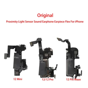 Оригинален светлинен сензор Flex кабелна лента за iPhone 12 Mini Pro Max с ухо високоговорител подмяна приемник слушалка