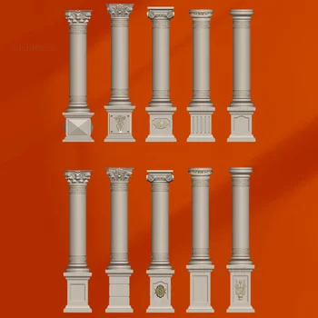 Открит римски издръжлив ABS пластмасов мухъл бетон кръгла колона мухъл къща строителство инструмент градинарство покрив подкрепа формоване