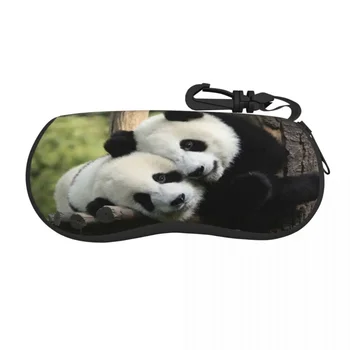 Прекрасен панда очила случай лек животински четене съхранение бокс офис очила контейнер