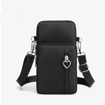 Рамо чанта найлон жени мобилен телефон чанта мини женски пратеник чантата дама портфейл малък CrossBody чанта жени чанта