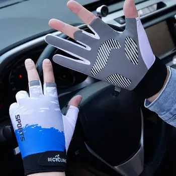 Ръкавици за колоездене Износоустойчиви силиконови палмови сензорни екранни риболовни ръкавици за открит къмпинг алпинизъм фитнес