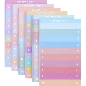 Списък със задачи Лепкави бележки Rainbow многоцветни облицовани лепкави бележки самозалепващи се лепкави бележки Memo Pad Бележник Kawaii канцеларски материали
