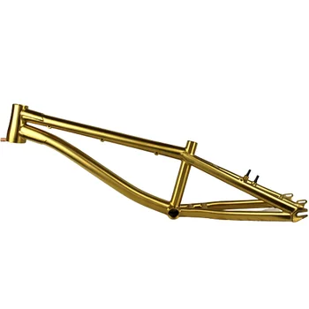  титанов BMX велосипед рамка златен цвят Титанов BMX велосипед рамка дискова спирачка ti BMX велосипедни рамки OEM