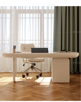 френски крем стил бюро, модерен минималистичен настолен компютър бюро стол, офис бюро, бюро за домашно обучение, бюро за писане