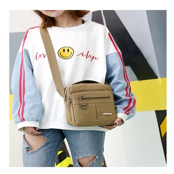 Чанта за рамо Мъжки нов корейски стил платно пратеник чанта открит отдих пътуване преносим едно платно рамо чанта